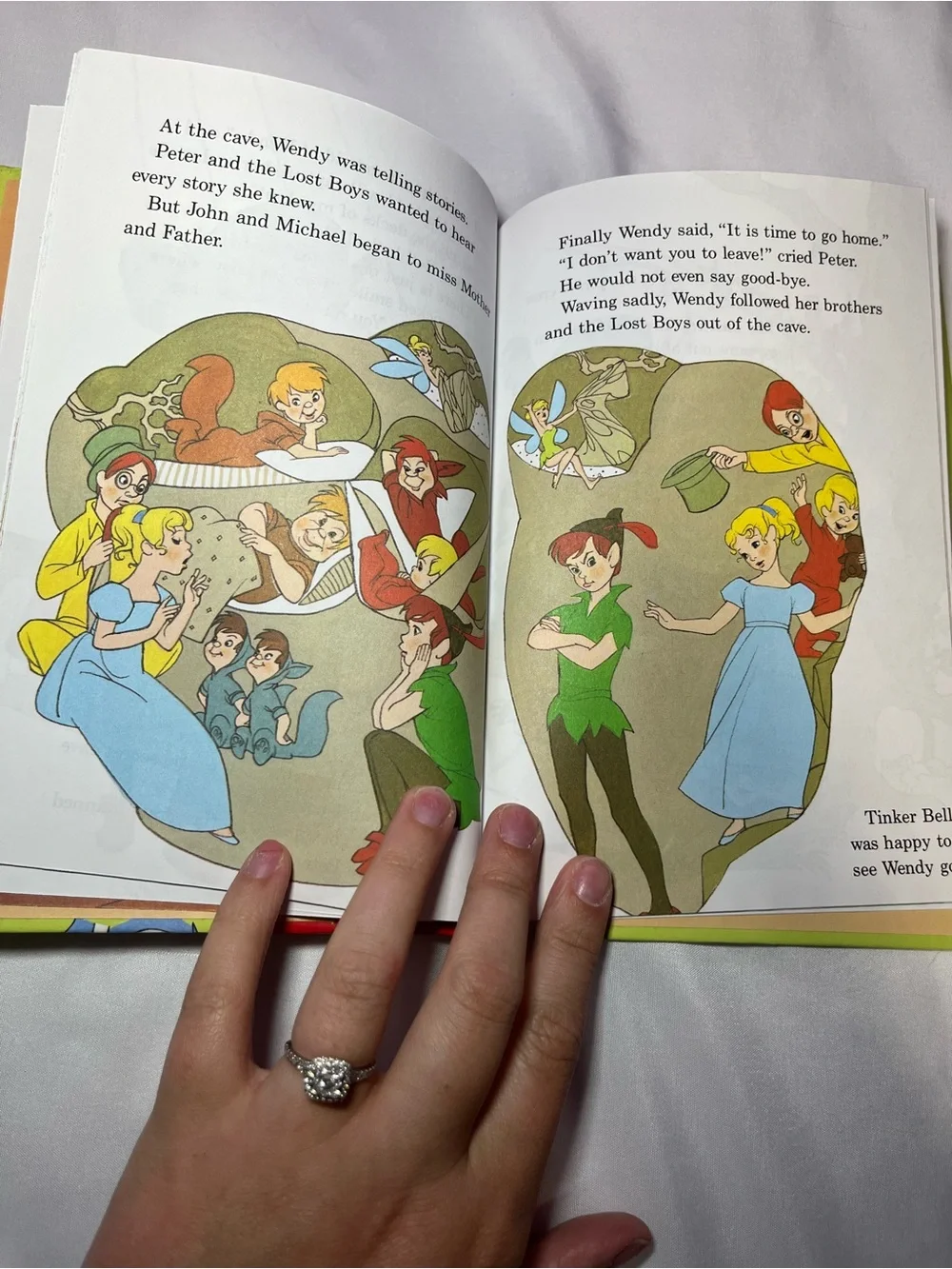 VTG 1981 Walt Disney Peter Pan and Wendy HC 1st Edition Grolier Book Club